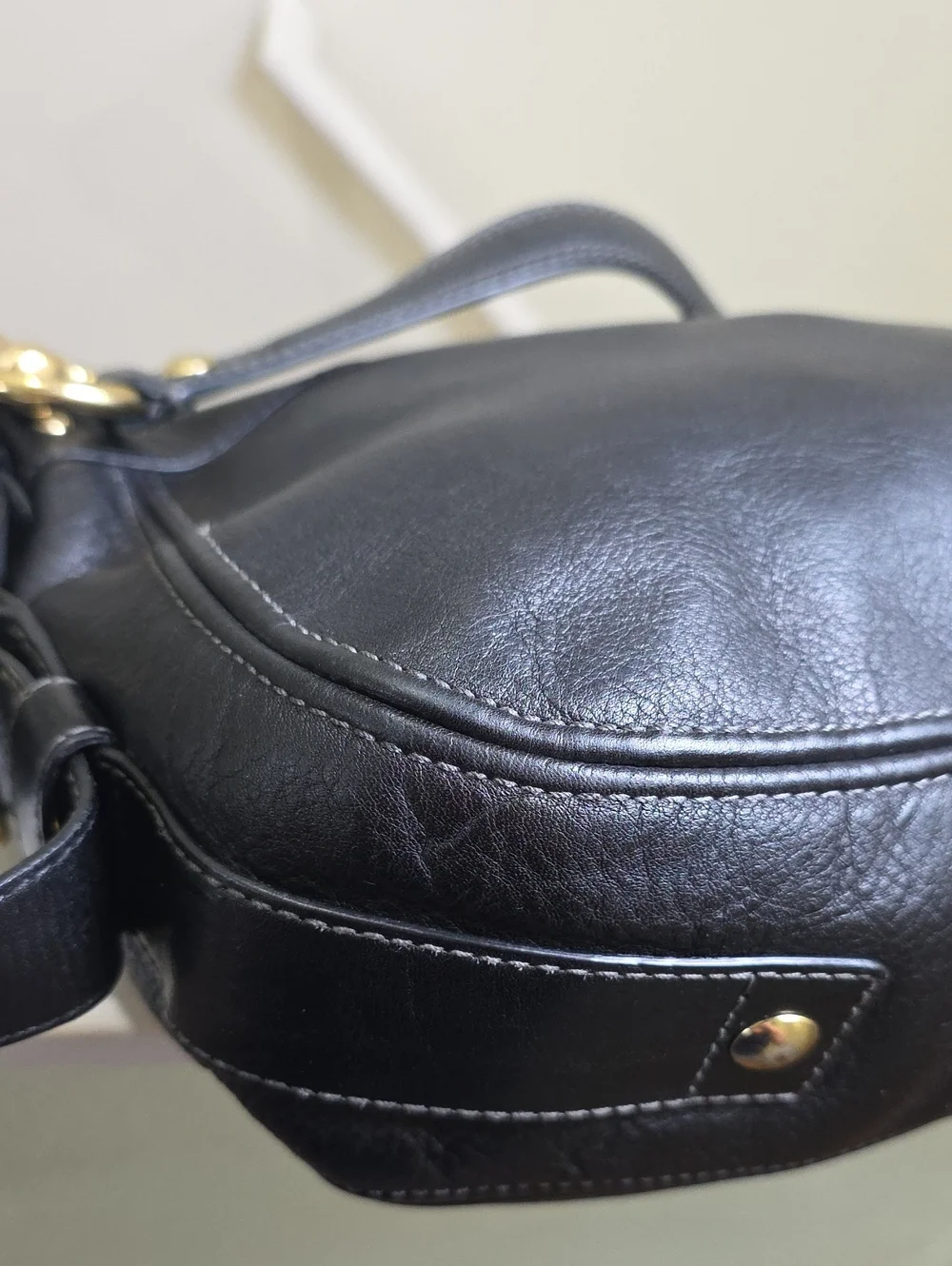Coach 12671 Vintage 2008 Black Leather Zoe Hobo Bag w/ NEW Crossbody Strap